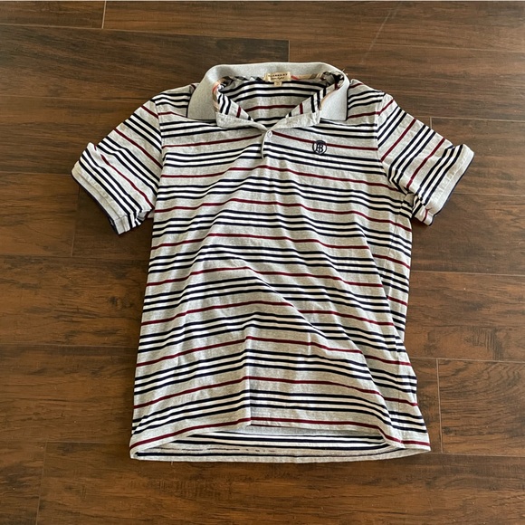 Burberry striped polo xxl fits like xl see measurements - Picture 2 of 4